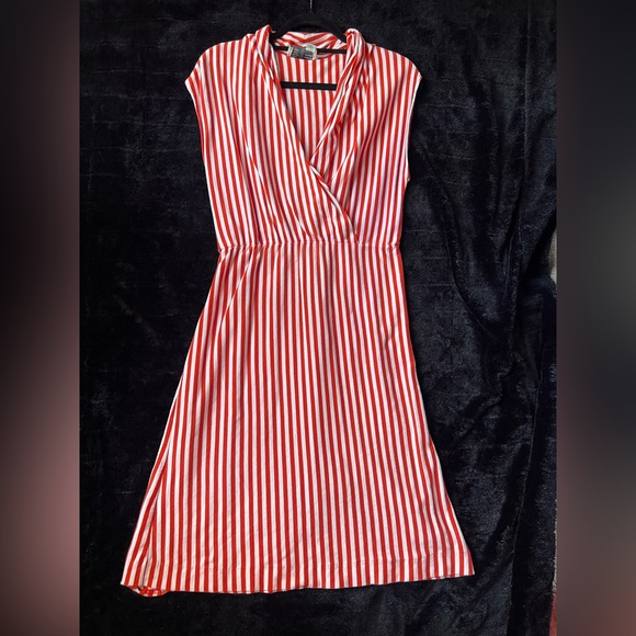 Anthropologie Saturday Sunday Orange/White Striped Dress, Size Small - Picture 2 of 7